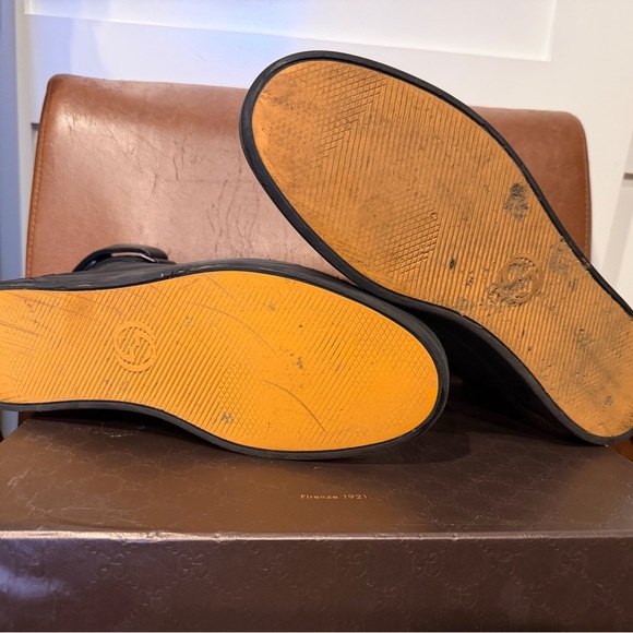 Gucci Men's Black Leather Sneakers - Picture 5 of 8